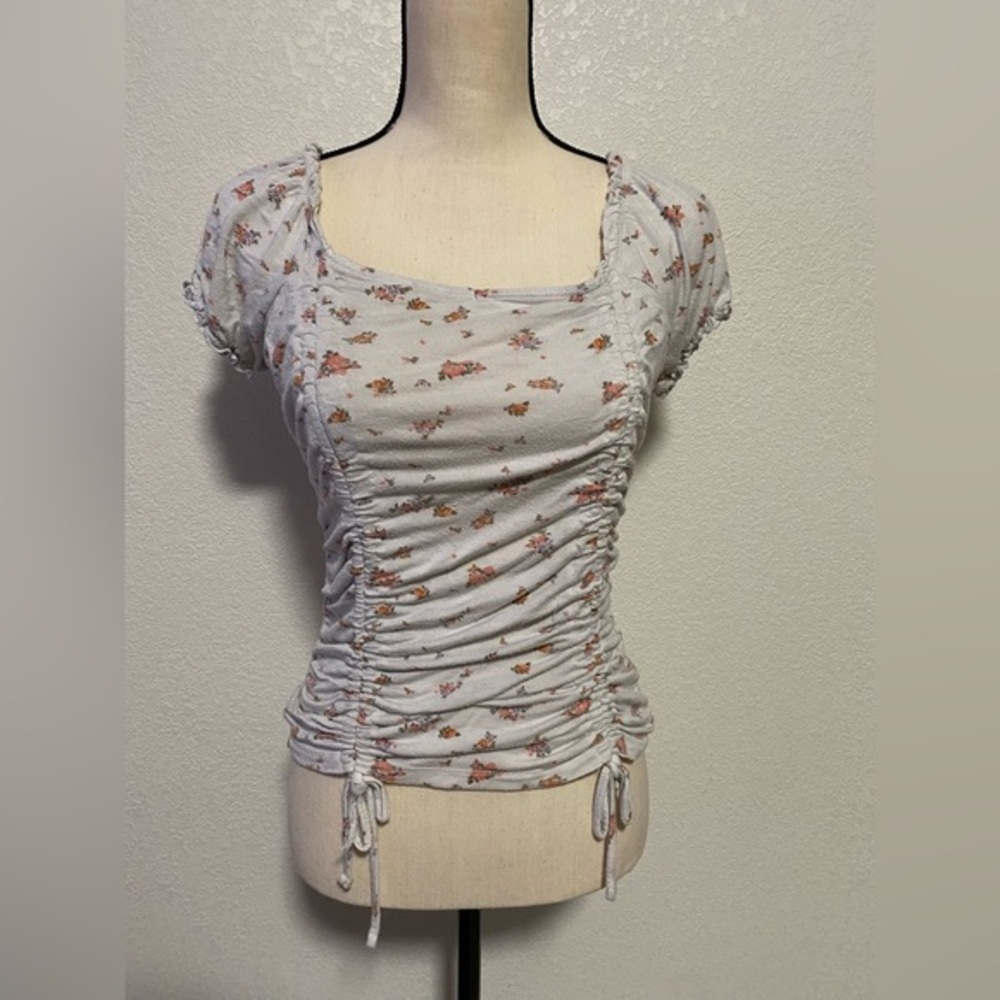 Ultra Flirt Floral Double Tie Top